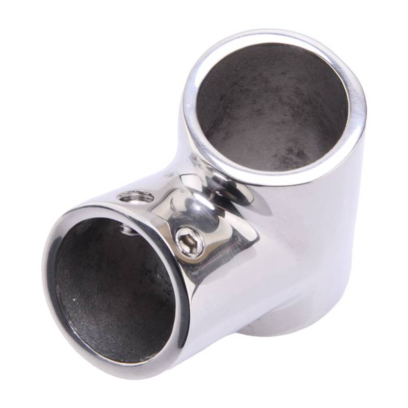 Silver Stainless Steel Hardware Boat Ship Yacht Motorboat Hand Rail 60 Degree Tee Fittings For 25mm 1" Pipe