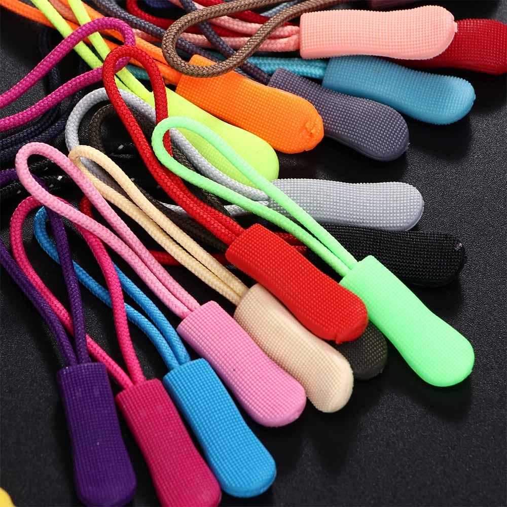 10Pcs Fixer Crafts Tag Apparel Sewing End Fit Zipper Buckle Zipper Puller Zipper Ropes Zip Cord