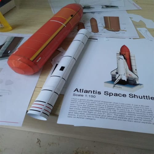 2024 1/150 Scale Paper Space Shuttle Atlantis Passenger Ship Model Simulation DIY Ship Model Collection Gift (Unassembled Kit)