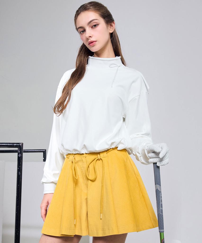 XEXYMIX Ribbon String High Neck Long Sleeve Xfk3Tu1204