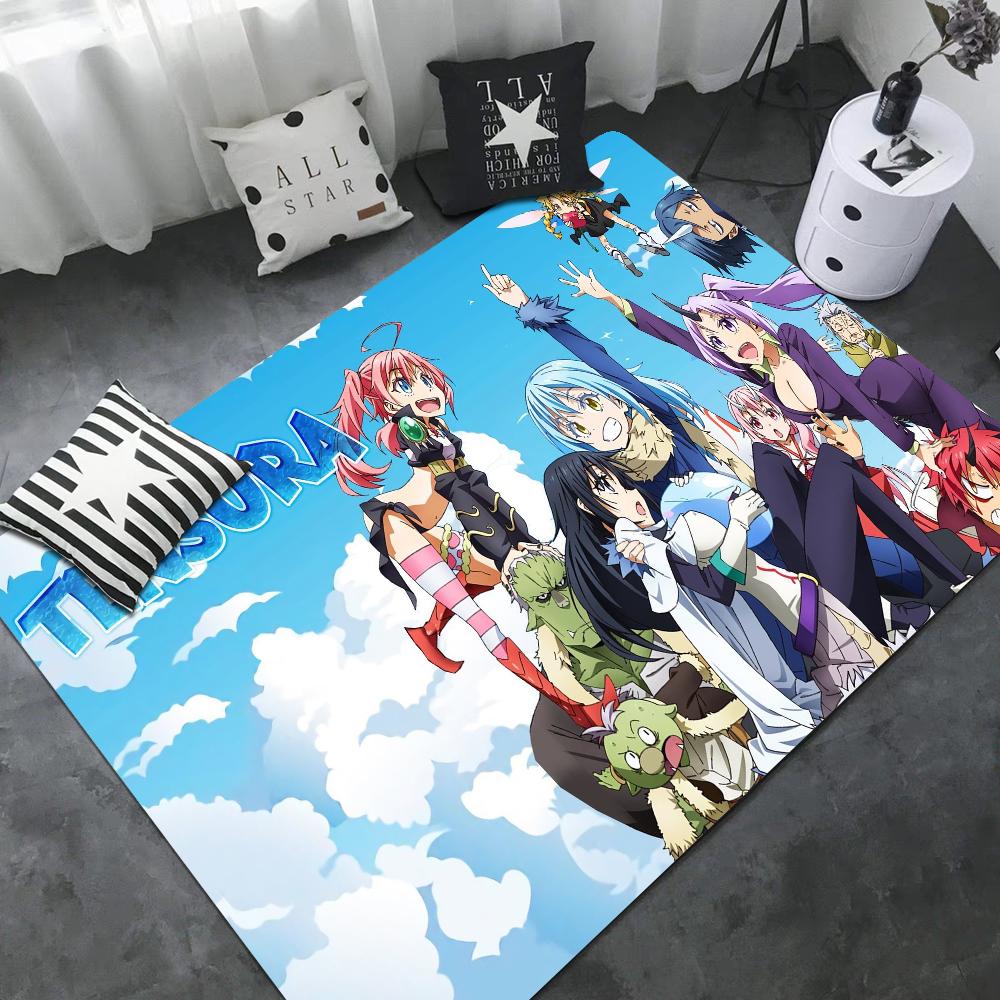 Ich wurde als Schleim wiedergeboren Anime Bodenteppich Nordischer Stil Heim Fußmatte Badezimmer-WC Matten Schlafzimmer Hotel Dekor Matte