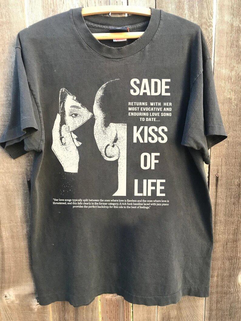 Sade Adu 2024 Tour Shirt Sade Adu 90s Graphic Charcoal Unisex Shirt KH15087 Unisex T-Shirt L
