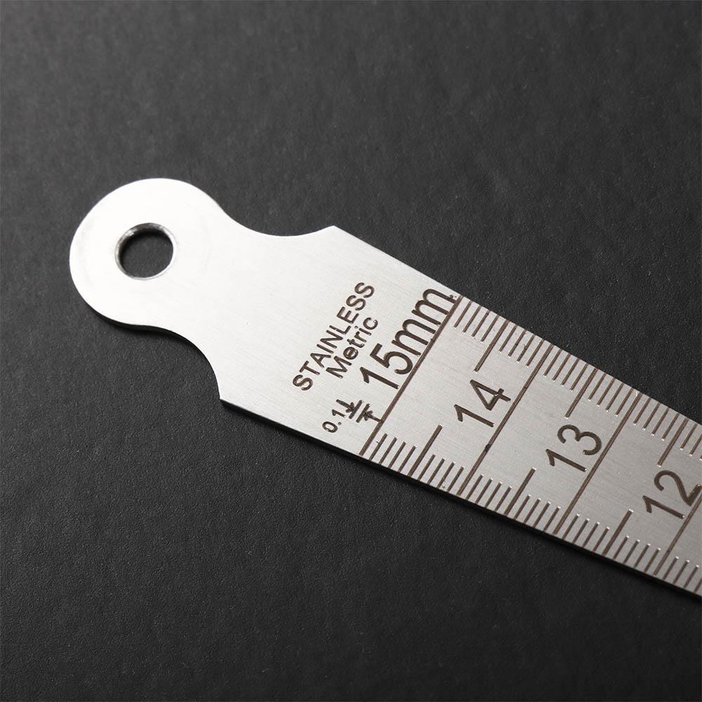Feeler Gauge Stainless Steel Tapered Ruler Measuring Tool Taper Welding Gauge Gap Gauge Depth Ruler