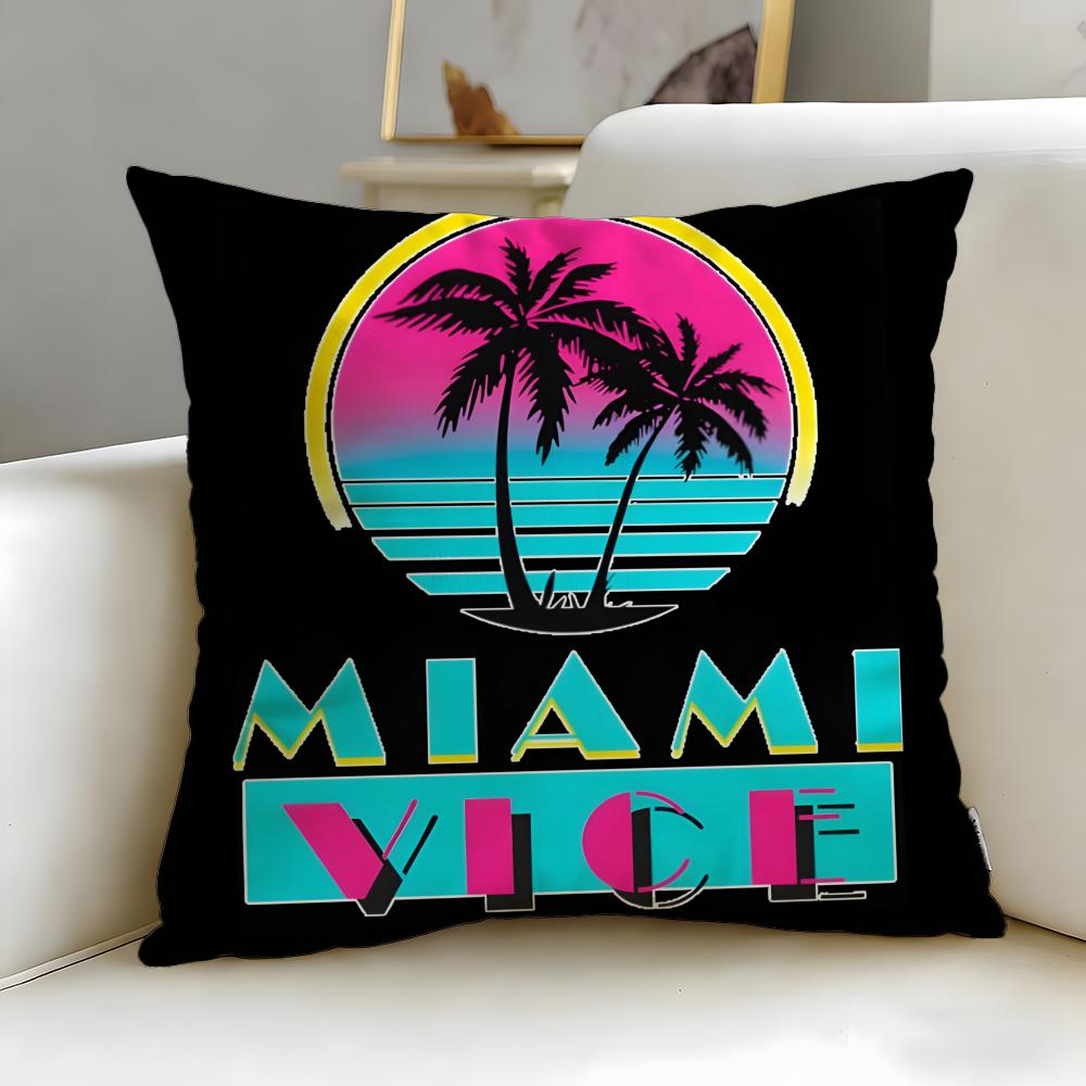 Klassische Film Miami Vice Kissenbezug Weich Leicht zu Waschen Kissenhülle Vielseitig für Sofa Bett Reise und Büro