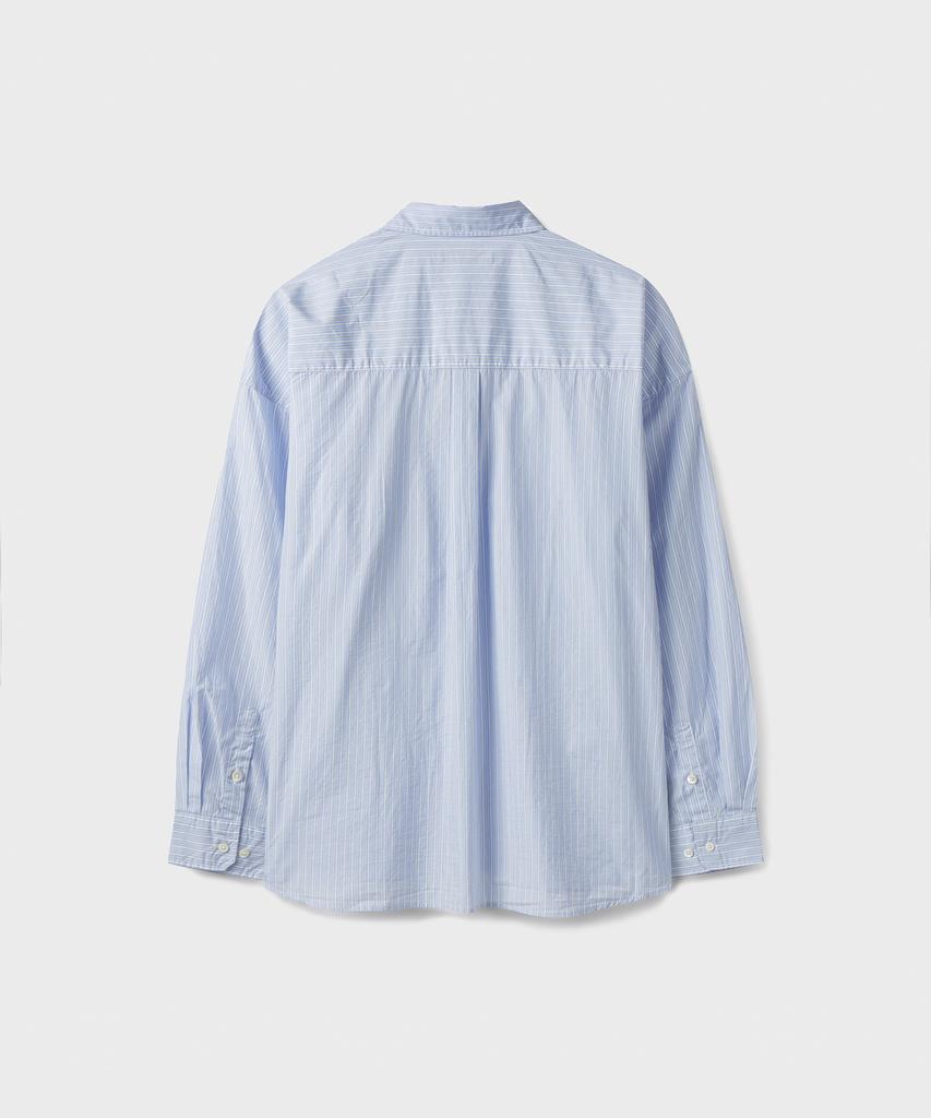 Beulaendideu Glory Oversized Stripe Shirt [Sky Blue]