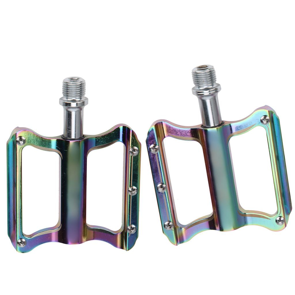 Aluminum Alloy Colorful Mountain Bike Pedals Lightweight Flat Bicycle Pedal Sets