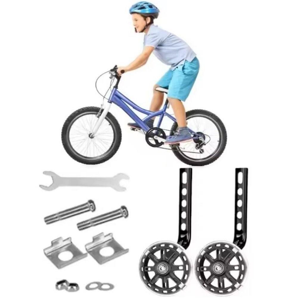 1Pair 12-20 Inch Professional Training Wheels Heavy Duty Wear Resistant Auxiliary Bike Stabiliser