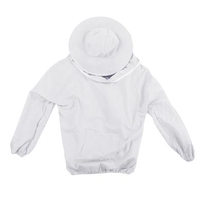 Outdoor Beekeeping Protective Veil Jacket Breathable Bee Suit Beekeeper Supplies AccessoryWhite