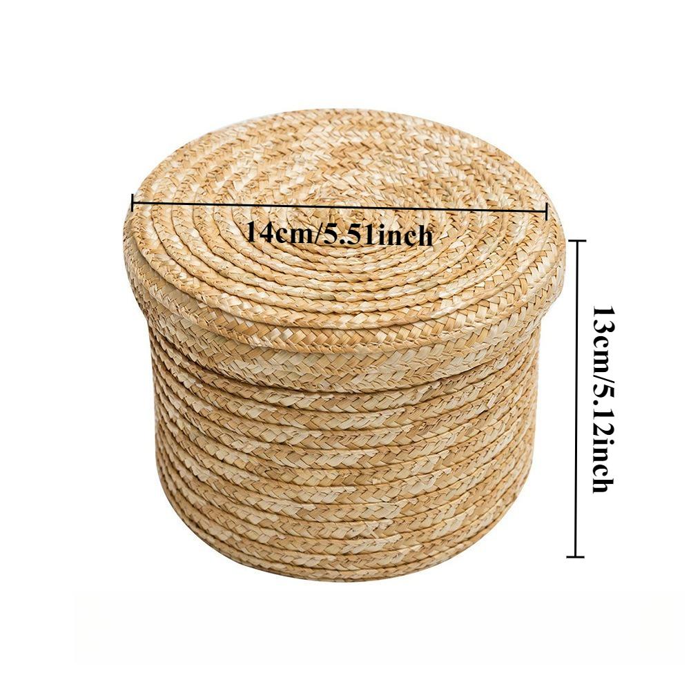 Bohemian Handmade Woven Storage Basket Multi-purpose Snack Organizer Baskets,Miscellaneous Storage Box Desktop Storage Basket