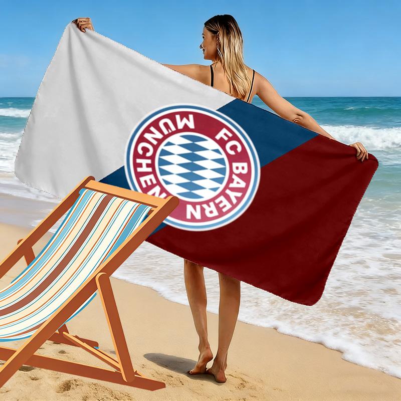 Asciugamano da Spiaggia con Stampa FC Bayern Monaco, Asciugamano Grande Morbido Asciugatura Rapida per Spiaggia Campeggio Nuoto