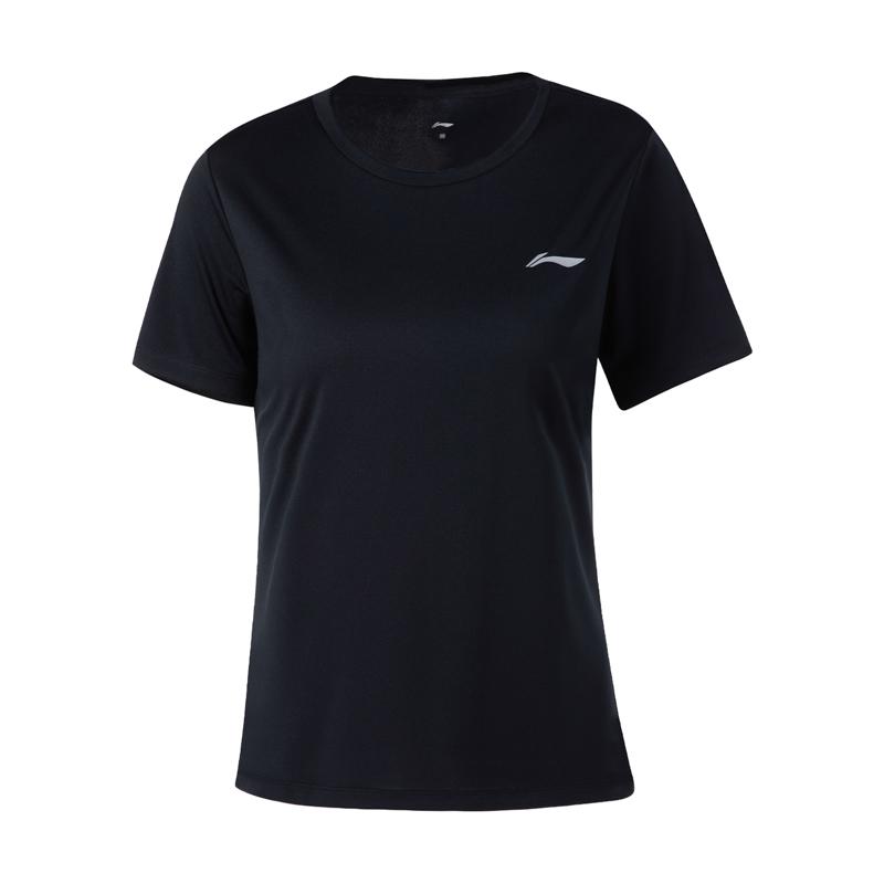 Li-Ning Versatile Comfortable Soft Short Sleeve T-Shirt Women tops Black ATSW838-1 M