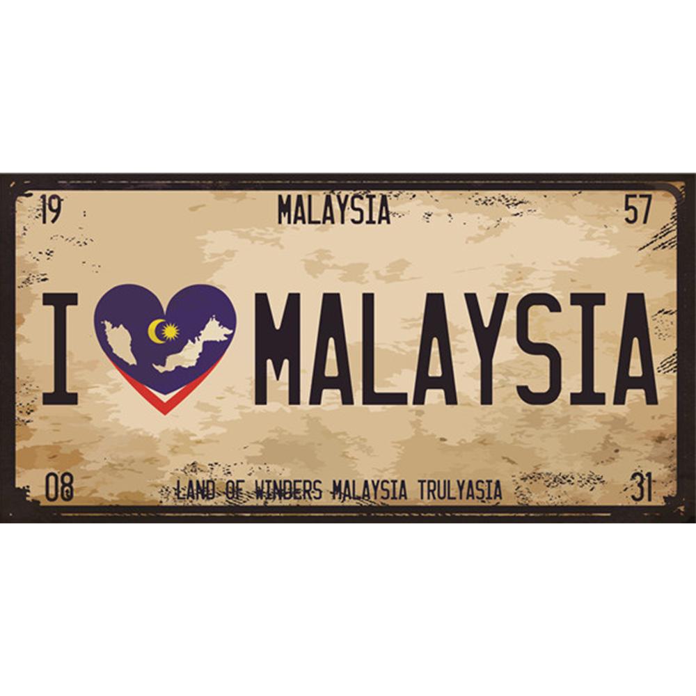 Krajowy Vintage Metalowy Znak Blaszany Znak Flaga Tablica Dekoracja Ścienna Dom Malezja/Filipiny/Singapur/Tajlandia Plakat