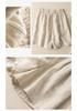 Women's Retro Wide-Leg Cotton Linen Pleated Pants - High Waist, Elastic, Casual and Artistic Summer Wear