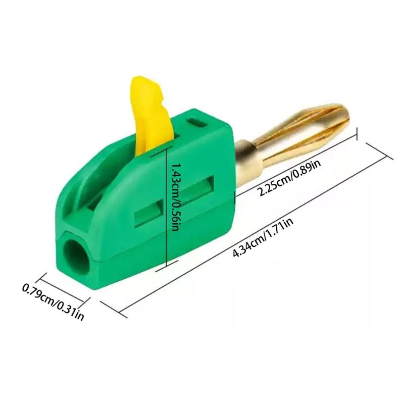 10Pcs Practical 4mm Banana Connectors 32A Current Power Without Solder Brass Contacts Industrial Electrical Connectors
