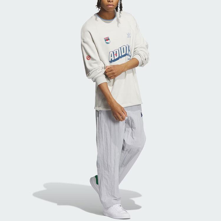 Adidas Originals Sportswear Sweatshirt With Letter Logo Print Men Tops Track-Grey IN0973