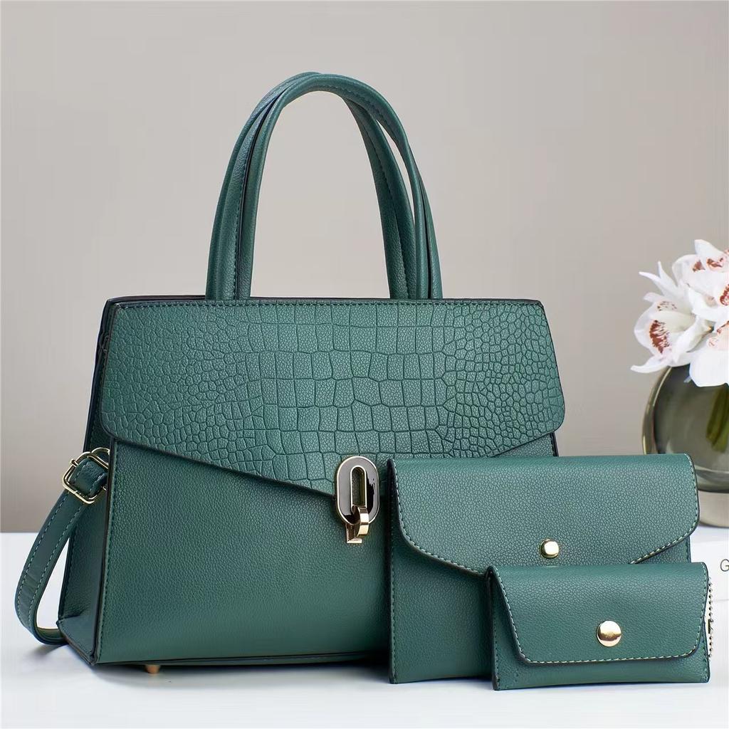 Women Top Handle Bags Classic Female Handbag Satchel Tote with Matching Clutch Purse and Wallet For Work Commuting Shopping
