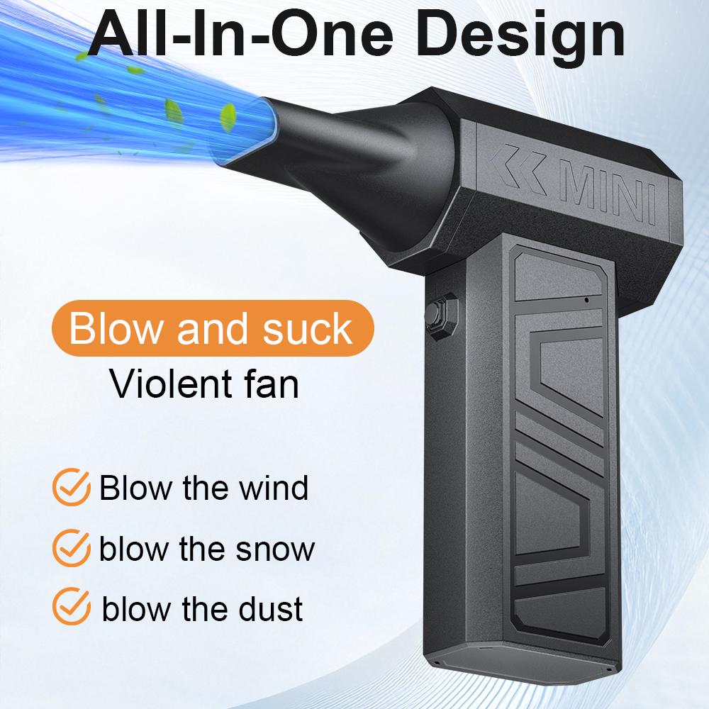 Garden Cleaning Turbo Jet Fan Type-C Charging Blowing Snow 130000RPM Car Fan Portable Electric Air Duster Cleaning Blower Tool