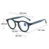 Women Men Luxury Reading Glasses Trendy Retro Blue Light Blocking Presbyopia Unisex Round Frame Ultralight Hyperopia Eyeglasses