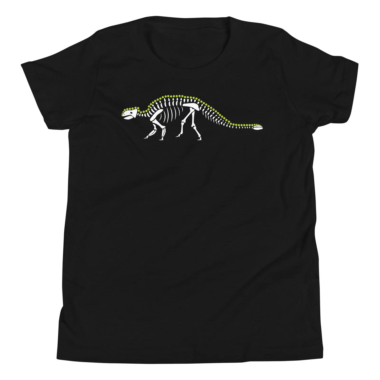 

Pickleball Ankylosaurus Funny Pickle Ball Dinosaur Lover Youth T-Shirt 140
