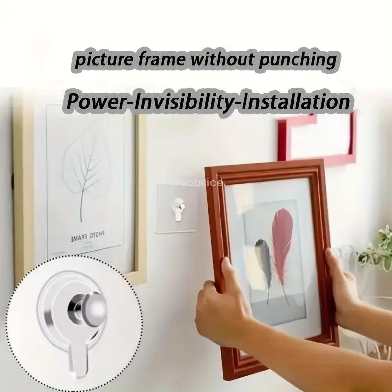 Strong Adhesive Wall Hook Without Piercing Picture Hanger Self-adhesive Wall Hangers Without Holes for Frame Poster Photo Clock