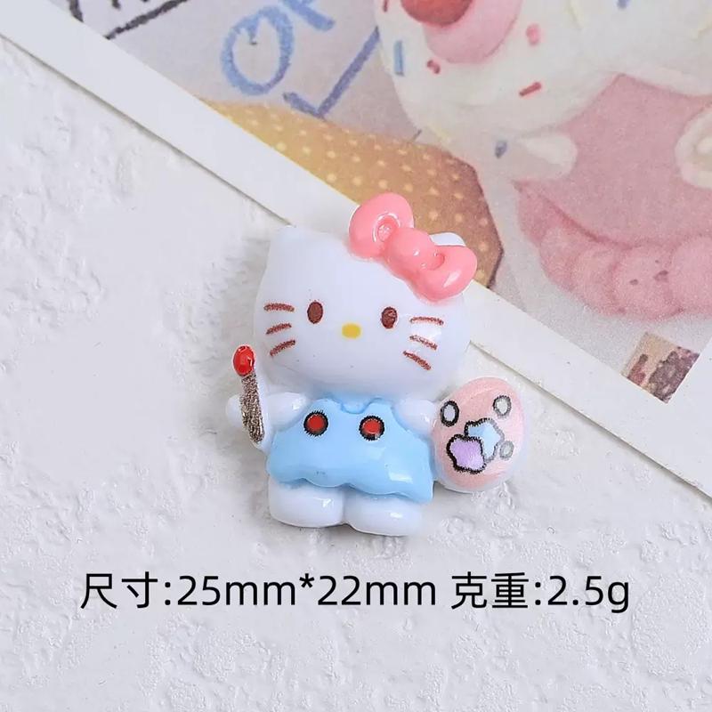10 Pcs New Kawaii Cartoon Cute Car Cat Series Resin Scrapbook Diy Jewelry Gift Hairpin Accessories A141
