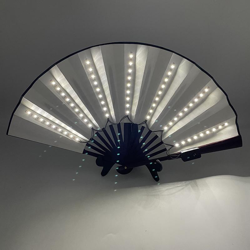 10-Inch LED Luminous Folding Dance & Disco Fan for Bodybuilding, Bars, and KTV Atmosphere