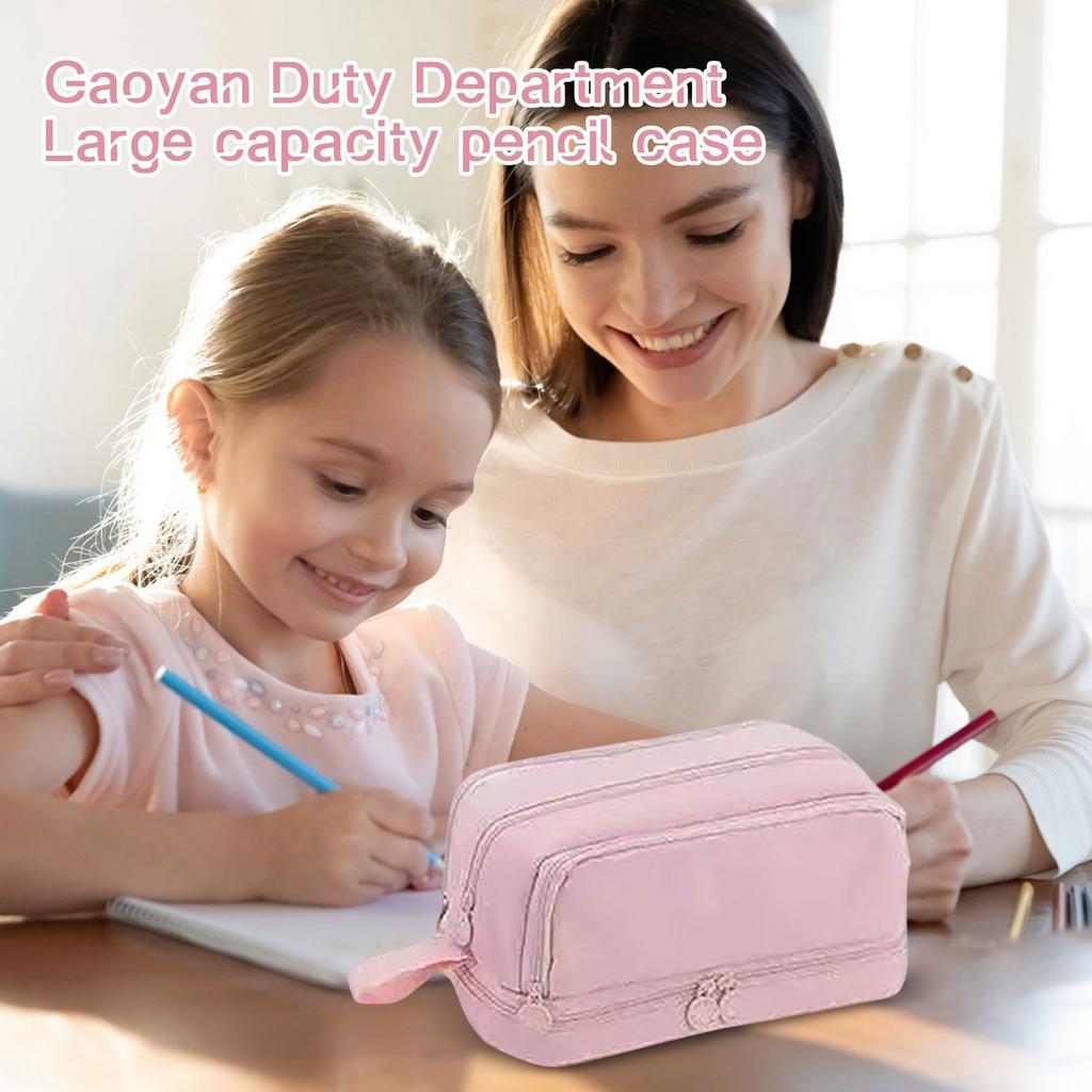 High-value Japanese Style Large-capacity Pencil Case Korean Version Junior High School Student Canvas Stationery Bag Boys And Girls Cute Pencil Case