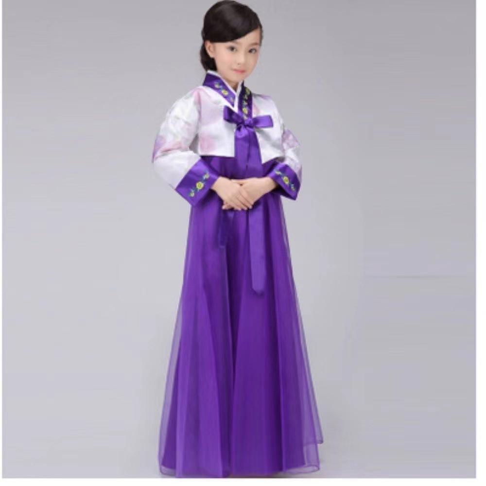 Dívčí červnový 1. Korejský tradiční Hanbok - Joseonský etnický performance taneční kostým
