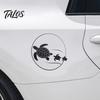 Pegatina para Coche, PVC Impermeable Autoadhesiva Sin Rastro Calcomanía para Automóvil, Pegatina Realista con Patrón de Tortuga Marina para Tapas de Tanque de Combustible Ventanas Equipaje Patinetas