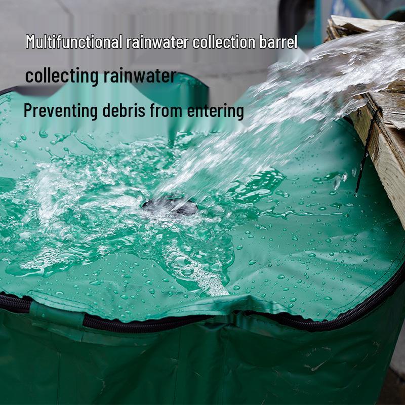 Foldable Multifunction Rainwater Collection Barrel for Gardening and Car Wash