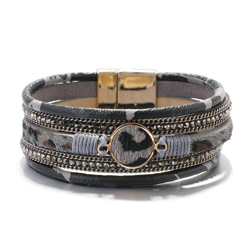 Women Shell Pearl Multi-layer Leather Wristband Bangle Wrap Bracelets Unisex New Women Shell Pearl Multi-layer Leather Wristband Bangle Wrap Bracelets Unisex New