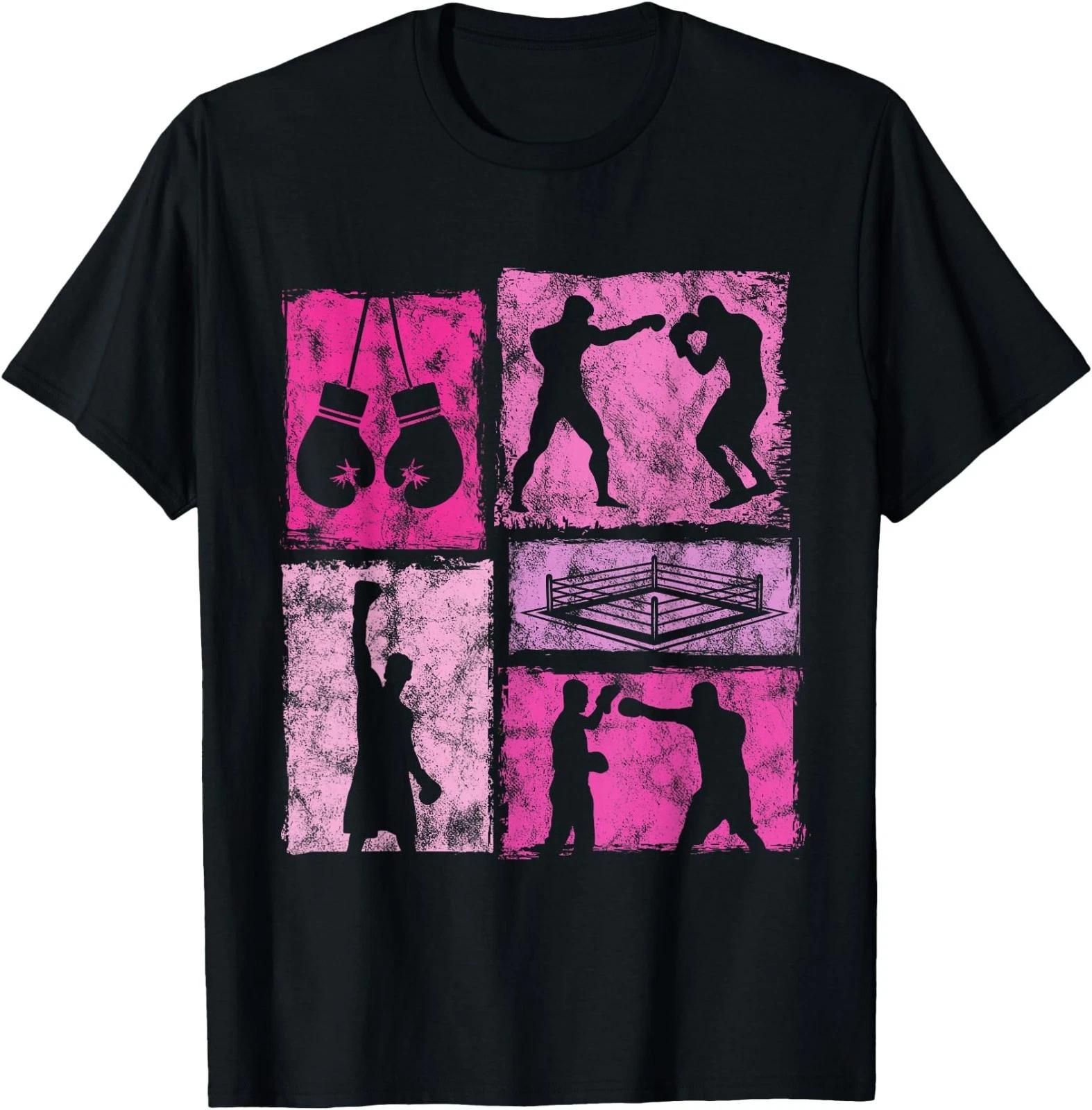 Vintage Boxing Collage Retro Style Distressed Boxers T-Shirt 100