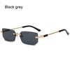 Retro Rimless Sunglasses for Women Men Trendy Frameless Rectangle Sun Glasses Retro Shades Fashion Summer Travel UV400 Eyewear