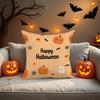 Halloween-Themed Pumpkin & Skeleton Pillowcasessuitable For Sofa Car Bedroom Decorative Cushion Cover Pillow Cover