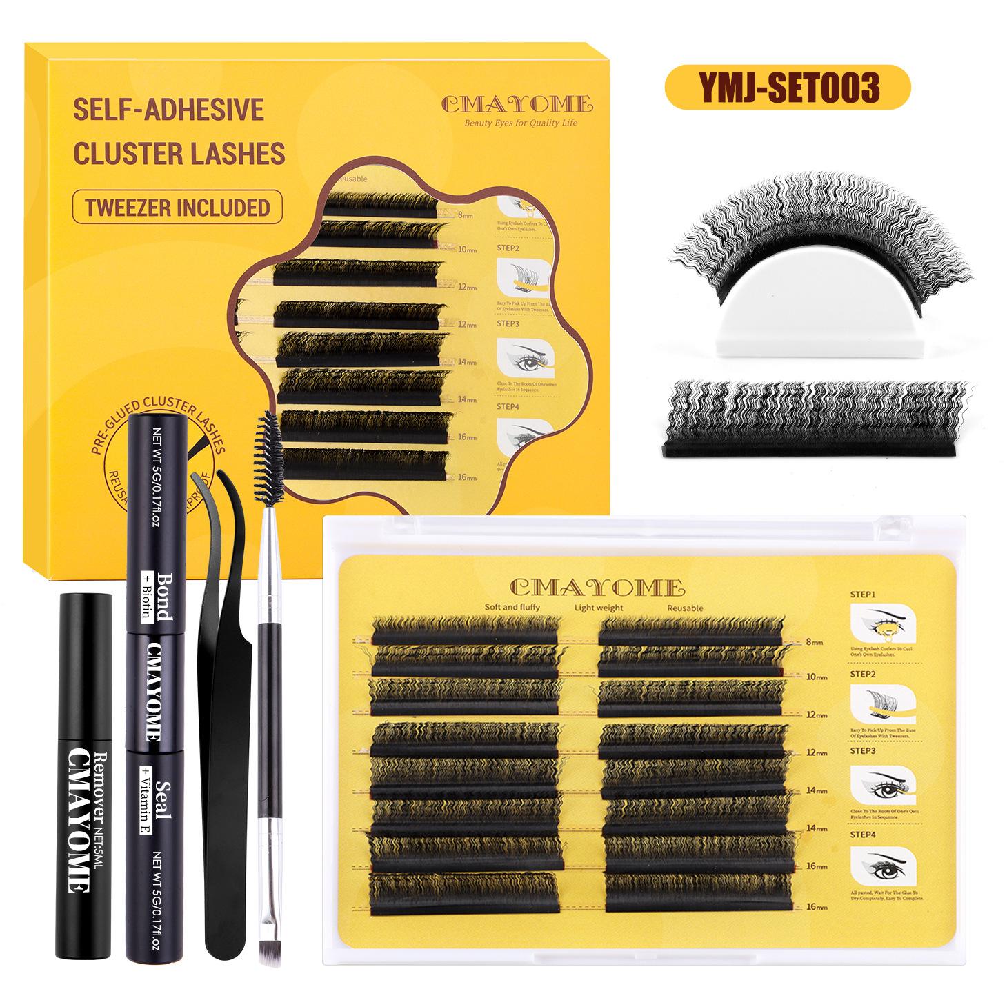 Dense Curly Wool Grafting False Eyelash Set, Curly, Thick, Novel, and Durable False Eyelashes YMJ-SET003