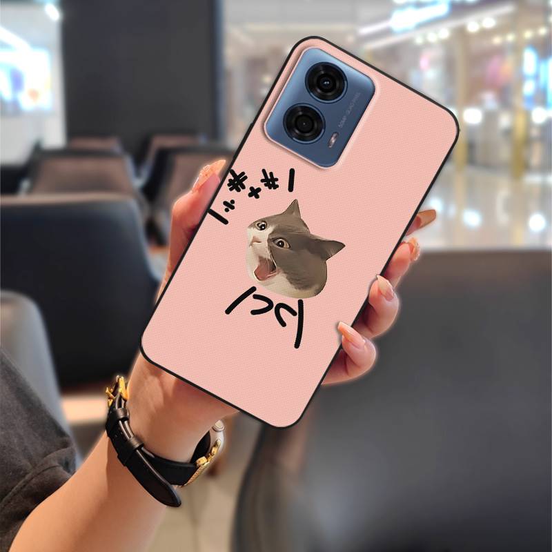 Phone Pouch Couple Phone Case For MOTO G24 Power TPU Soft Case Shockproof Durable Waterproof Cartoon Cute Protective