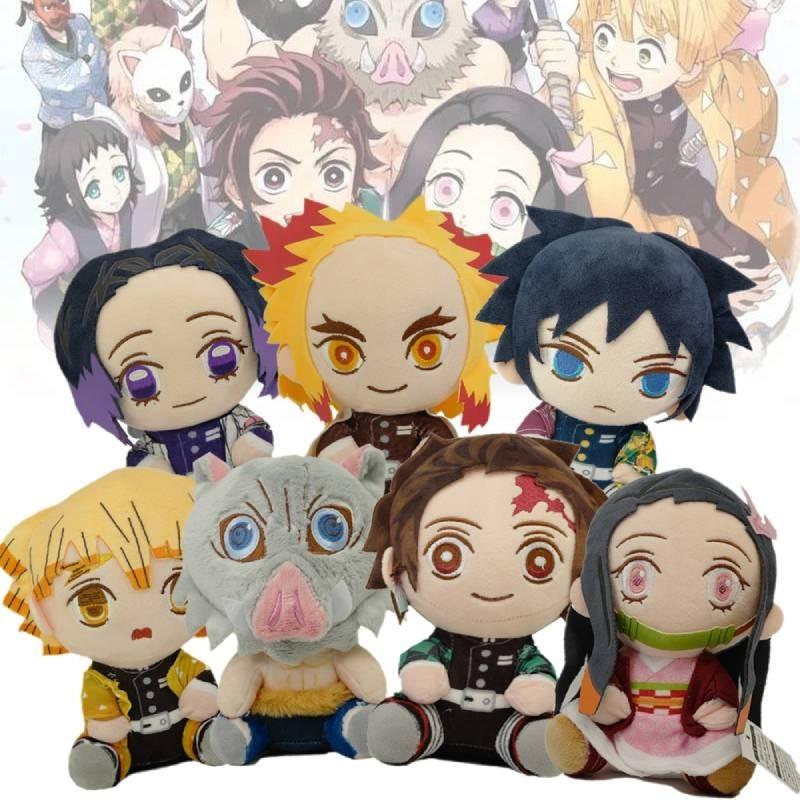 Adorable Demon Slayer Plush Doll Tanjiro And Nezuko Cartoon Anime Characters Gift For Kids