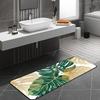 MoBlinko Leaf Rug Monstera Leaves Room Decor Kitchen Rugs Leaf Bath Mat Non Skid Washable Standing Floor Mat Runner Carpet for Home Farmhouse Sink