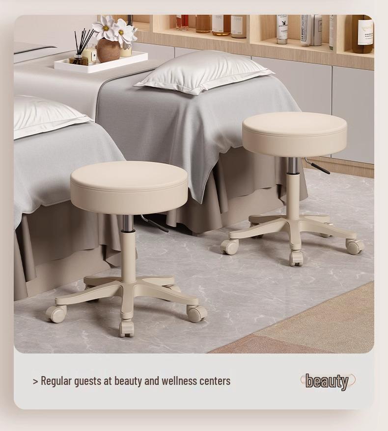 Beauty Salon Swivel Stool: Hairdresser, Nail Technician, Makeup Artist, Barber Wheeled Chair