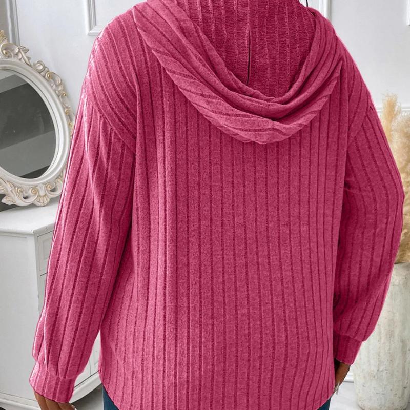 Lässiger, lockerer Pullover mit langen Ärmeln für Damen, Kapuzenpullover mit V-Ausschnitt und Bindeband, einfarbig, gestreifter Patchwork-Langarmpullover, bequemes, weiches Arbeitsoberteil mit unregelmäßigem Saum