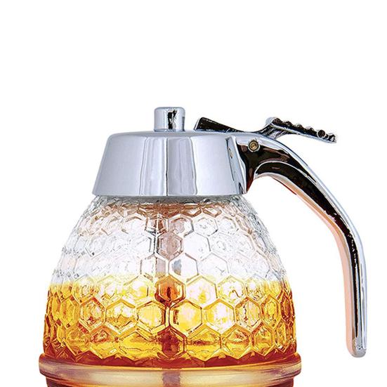 Honey Dispenser Press Type Sugar Container ABS Honey Syrup Dispenser Container for Home