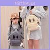 Adorable Gray And Beige Korean Style Casual Backpack For Boys And Girls With Cute Ear Design