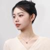 Necklace for Adjustable Pink Gift [Mesaro] Women, Zircon, Moebius, Hypoallergenic, Chain, Length, Zircon, Couple, Fashion, Sparkly, Popular, Stylish,
