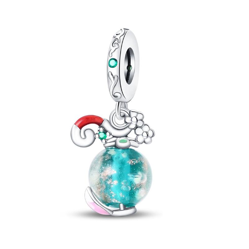 New In copperplated Mysterious Luminous Elk Pendant Compatible With Panora BraceletsBangle Do It Yourself Bead Charms Ideal For Women Birthday Fine