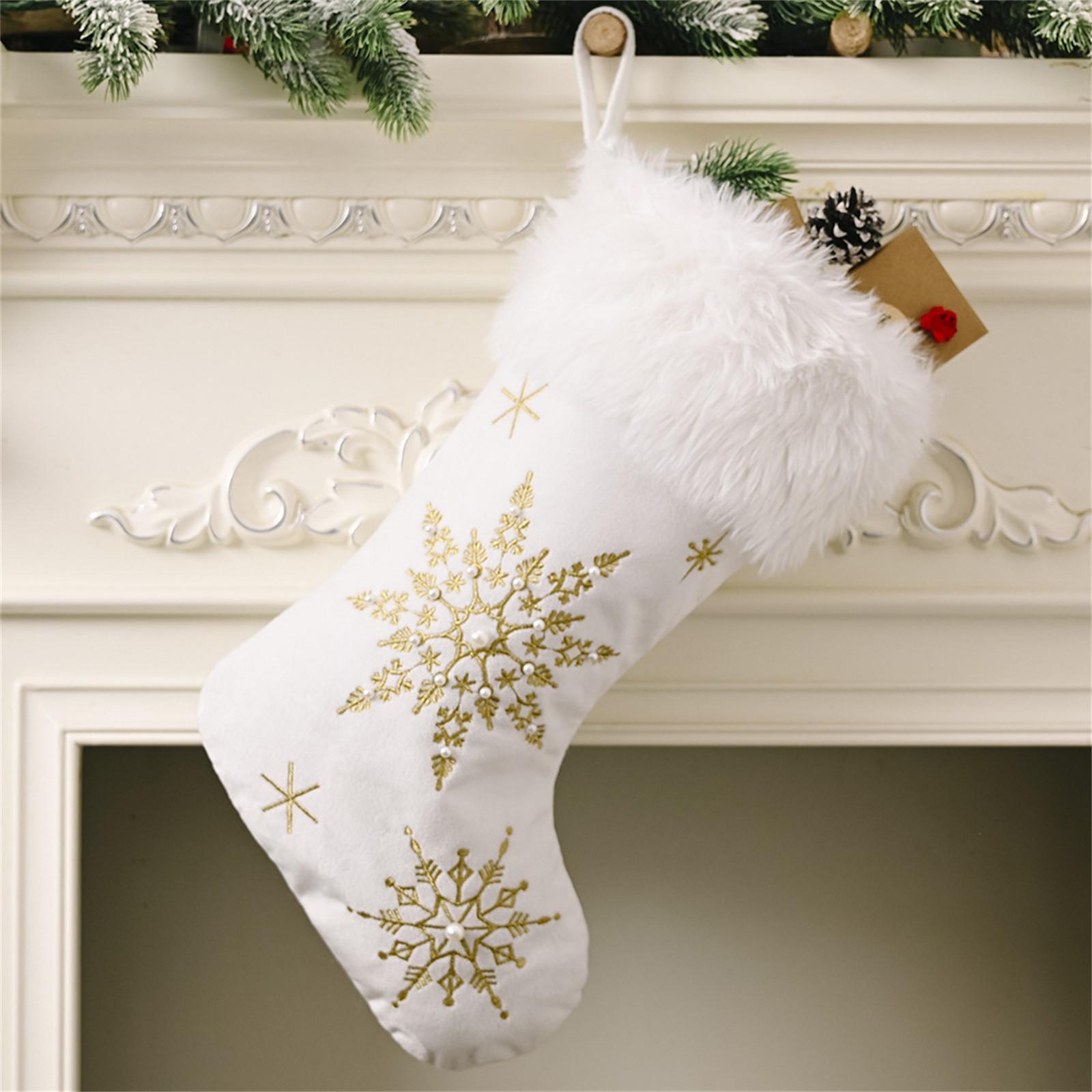 

Christmas Stocking Multiple Styles Snowflake Tree Ornament Festive Holiday Christmas Home Decor Collectible Gift Hanging разноцветный