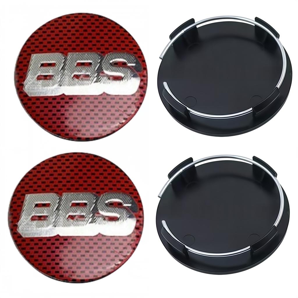 4 Pezzi 65mm Emblema Logo BBS Distintivo Tappi Centrali Ruota Auto Copriruota Cerchioni Coprimozzo Auto