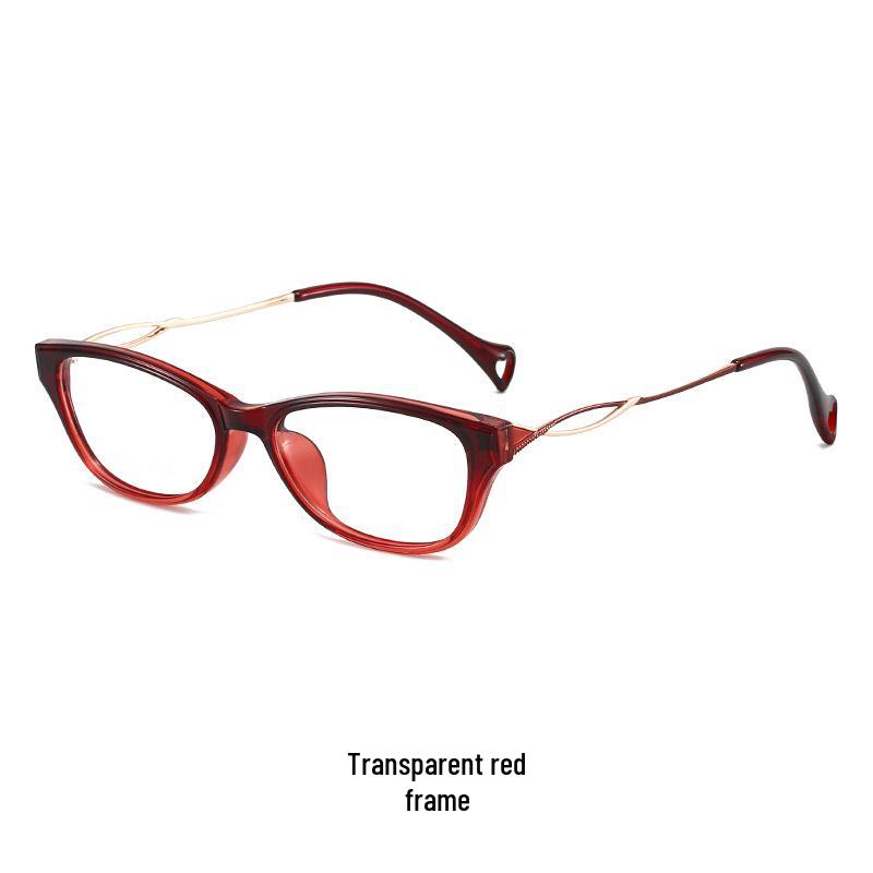 Retro Gold Wire Cat Eye Glasses Frame - Artistic TR90 Decorative Mirror, Small Face G6025