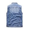 Zomer en Herfst Koreaanse Stijl Denim Vest Mannen Slim Fit Verweerd Mouwloos Tanktop Mannen Mode Mouwloos Vest Grote Maten Vest