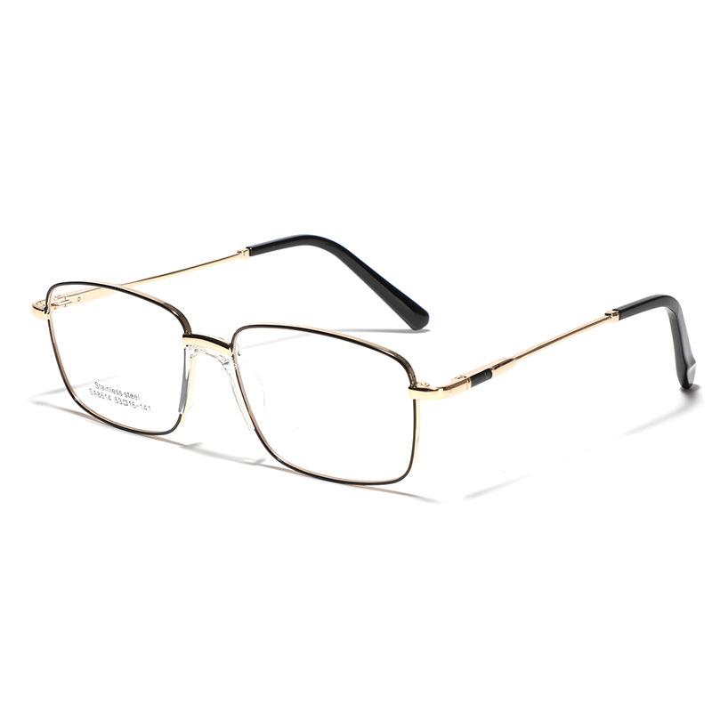 Glasses Metal Square Simple Frame Plain Glasses Female Saddle Nose Pad Flat Glasses Male