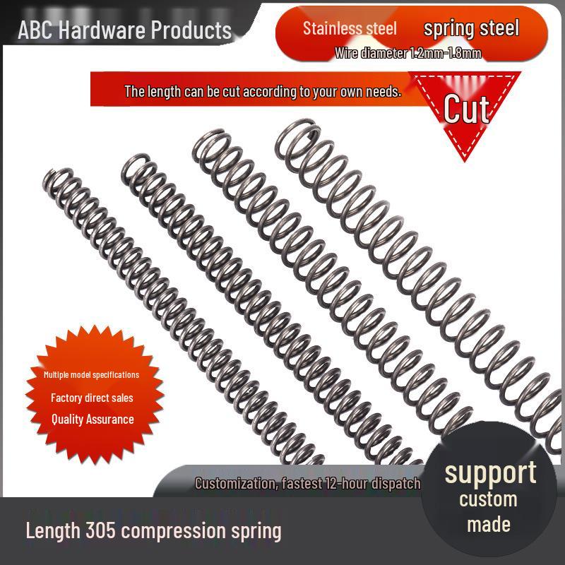 Extra Large Stainless Steel Shock Absorption Compression Spring, 0.3-1.0 Rebound.